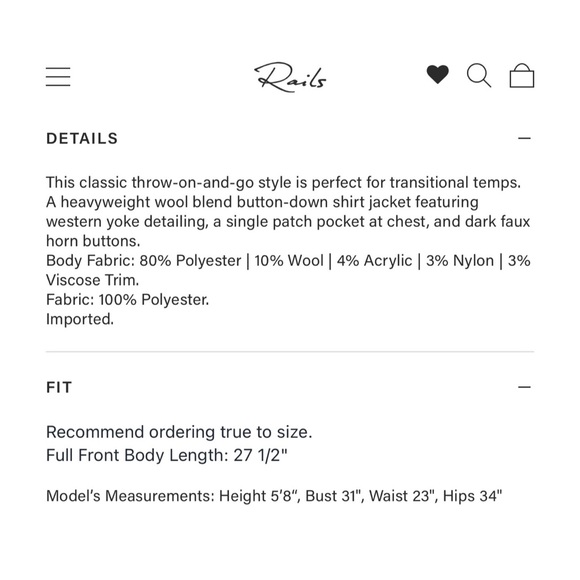 Rails NWT Tripp Plaid Jacket in Azure Sapphire - Size Small - Picture 8 of 15